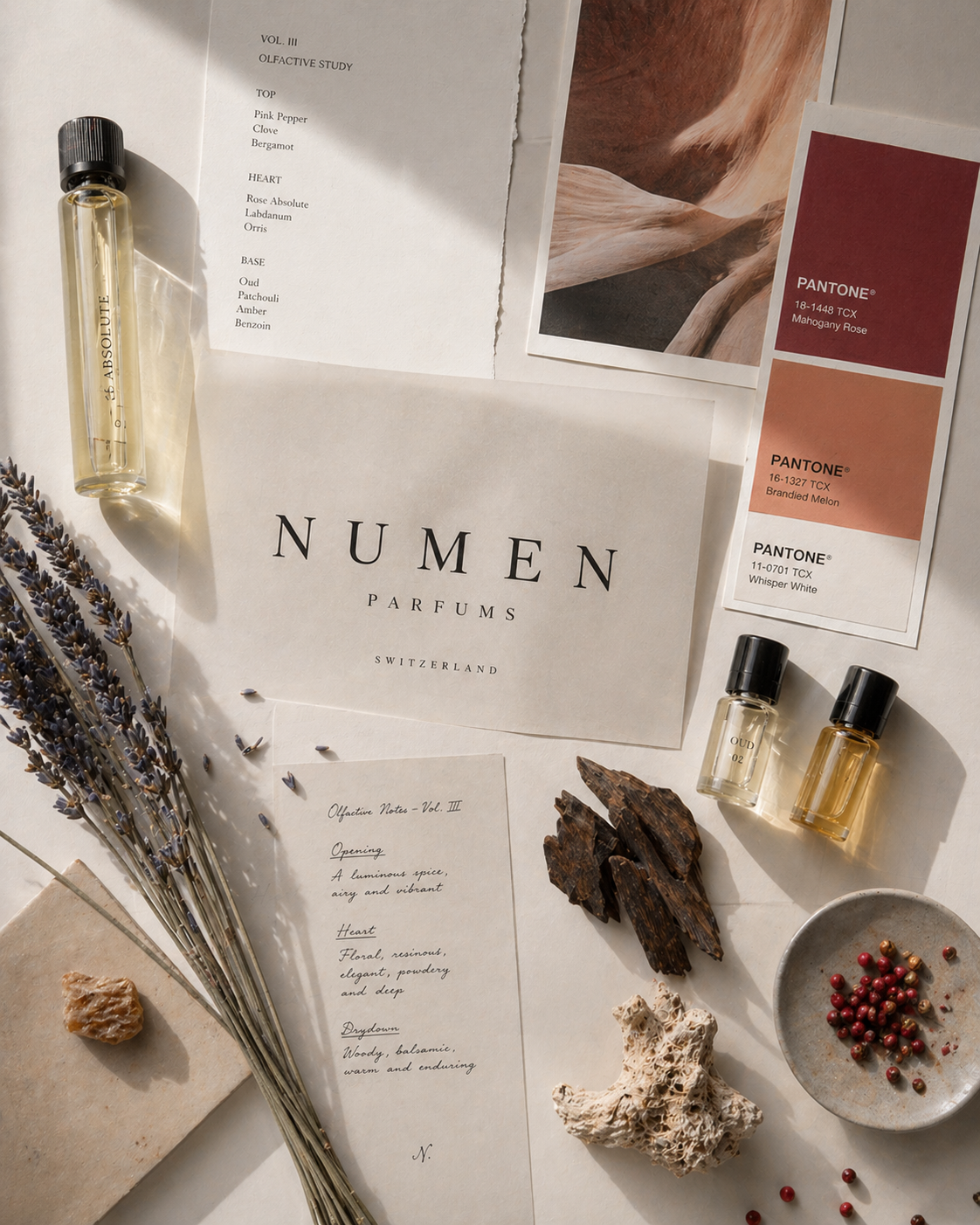 Numen Parfums — moodboard ingrédients
